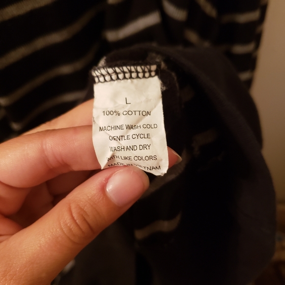 Kayden K. Black & Gray Striped Hoodie Large - Picture 4 of 10